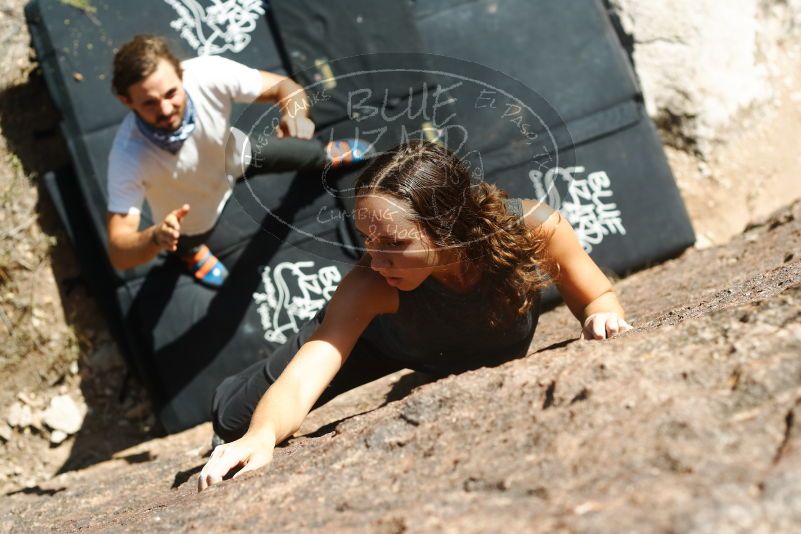 Bouldering in Hueco Tanks on 08/02/2019 with Blue Lizard Climbing and Yoga

Filename: SRM_20190802_1012041.jpg
Aperture: f/4.0
Shutter Speed: 1/640
Body: Canon EOS-1D Mark II
Lens: Canon EF 50mm f/1.8 II