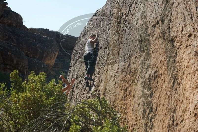 Bouldering in Hueco Tanks on 08/02/2019 with Blue Lizard Climbing and Yoga

Filename: SRM_20190802_1023120.jpg
Aperture: f/5.6
Shutter Speed: 1/400
Body: Canon EOS-1D Mark II
Lens: Canon EF 50mm f/1.8 II