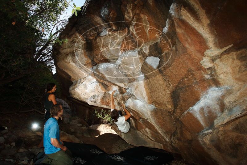 Bouldering in Hueco Tanks on 08/02/2019 with Blue Lizard Climbing and Yoga

Filename: SRM_20190802_1055341.jpg
Aperture: f/5.6
Shutter Speed: 1/250
Body: Canon EOS-1D Mark II
Lens: Canon EF 16-35mm f/2.8 L