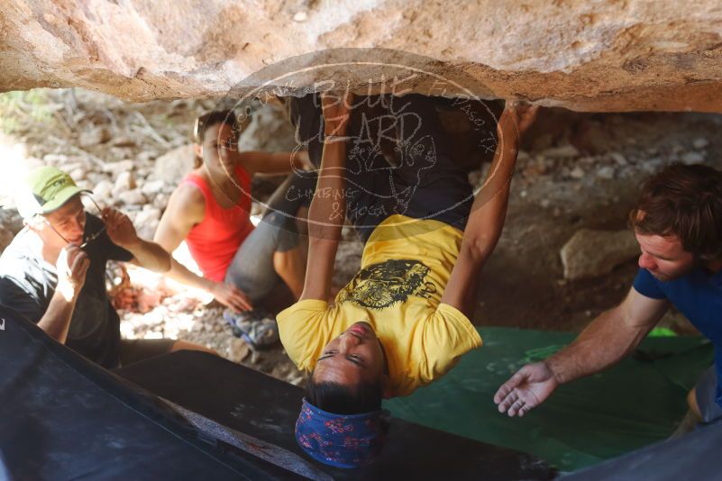 Bouldering in Hueco Tanks on 08/31/2019 with Blue Lizard Climbing and Yoga

Filename: SRM_20190831_1313090.jpg
Aperture: f/3.2
Shutter Speed: 1/160
Body: Canon EOS-1D Mark II
Lens: Canon EF 50mm f/1.8 II