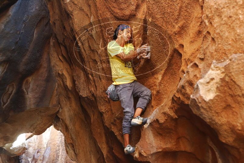 Bouldering in Hueco Tanks on 08/31/2019 with Blue Lizard Climbing and Yoga

Filename: SRM_20190831_1731120.jpg
Aperture: f/2.8
Shutter Speed: 1/320
Body: Canon EOS-1D Mark II
Lens: Canon EF 50mm f/1.8 II