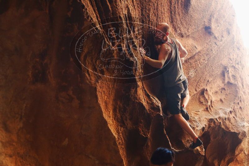 Bouldering in Hueco Tanks on 08/31/2019 with Blue Lizard Climbing and Yoga

Filename: SRM_20190831_1750250.jpg
Aperture: f/2.8
Shutter Speed: 1/200
Body: Canon EOS-1D Mark II
Lens: Canon EF 50mm f/1.8 II