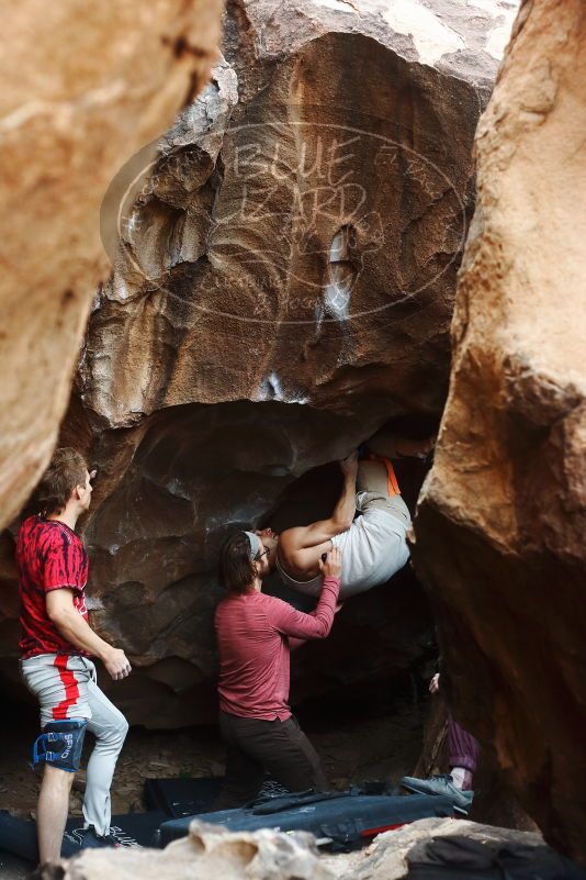 Bouldering in Hueco Tanks on 10/28/2019 with Blue Lizard Climbing and Yoga

Filename: SRM_20191028_1314580.jpg
Aperture: f/3.2
Shutter Speed: 1/250
Body: Canon EOS-1D Mark II
Lens: Canon EF 50mm f/1.8 II