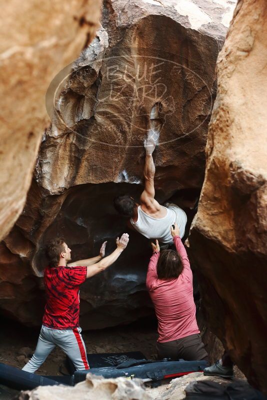 Bouldering in Hueco Tanks on 10/28/2019 with Blue Lizard Climbing and Yoga

Filename: SRM_20191028_1325030.jpg
Aperture: f/3.2
Shutter Speed: 1/250
Body: Canon EOS-1D Mark II
Lens: Canon EF 50mm f/1.8 II