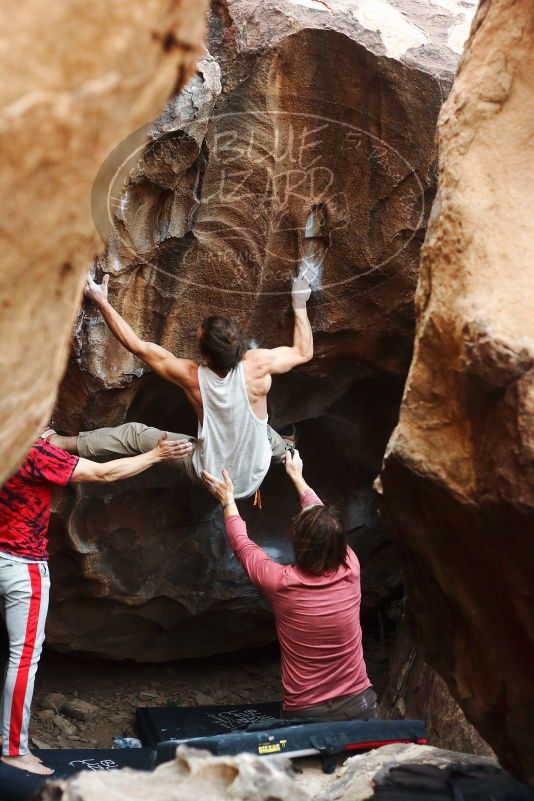 Bouldering in Hueco Tanks on 10/28/2019 with Blue Lizard Climbing and Yoga

Filename: SRM_20191028_1338500.jpg
Aperture: f/3.2
Shutter Speed: 1/250
Body: Canon EOS-1D Mark II
Lens: Canon EF 50mm f/1.8 II