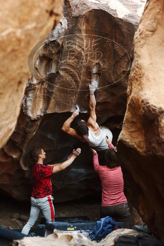 Bouldering in Hueco Tanks on 10/28/2019 with Blue Lizard Climbing and Yoga

Filename: SRM_20191028_1346230.jpg
Aperture: f/3.2
Shutter Speed: 1/250
Body: Canon EOS-1D Mark II
Lens: Canon EF 50mm f/1.8 II