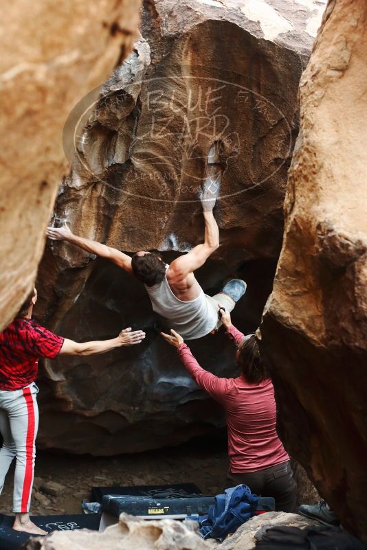 Bouldering in Hueco Tanks on 10/28/2019 with Blue Lizard Climbing and Yoga

Filename: SRM_20191028_1346380.jpg
Aperture: f/3.2
Shutter Speed: 1/250
Body: Canon EOS-1D Mark II
Lens: Canon EF 50mm f/1.8 II