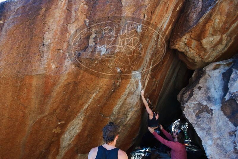 Bouldering in Hueco Tanks on 10/26/2019 with Blue Lizard Climbing and Yoga

Filename: SRM_20191026_1627370.jpg
Aperture: f/5.6
Shutter Speed: 1/250
Body: Canon EOS-1D Mark II
Lens: Canon EF 16-35mm f/2.8 L