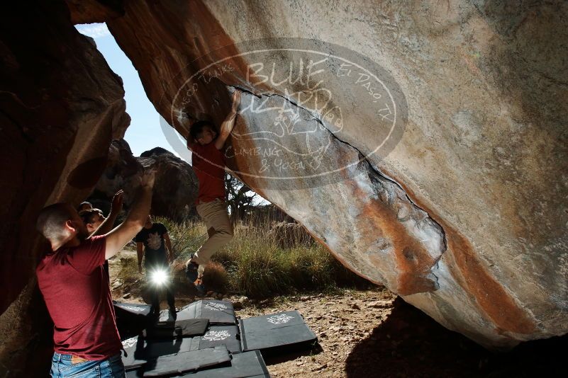 Bouldering in Hueco Tanks on 11/09/2019 with Blue Lizard Climbing and Yoga

Filename: SRM_20191109_1214270.jpg
Aperture: f/8.0
Shutter Speed: 1/250
Body: Canon EOS-1D Mark II
Lens: Canon EF 16-35mm f/2.8 L