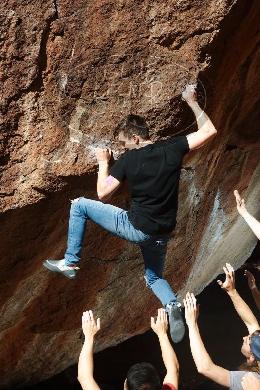 Bouldering in Hueco Tanks on 11/09/2019 with Blue Lizard Climbing and Yoga

Filename: SRM_20191109_1228130.jpg
Aperture: f/8.0
Shutter Speed: 1/250
Body: Canon EOS-1D Mark II
Lens: Canon EF 50mm f/1.8 II