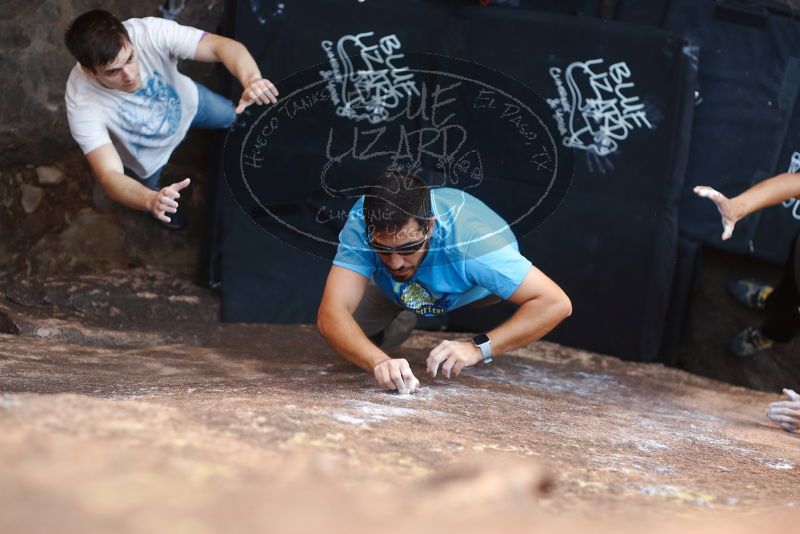 Bouldering in Hueco Tanks on 11/10/2019 with Blue Lizard Climbing and Yoga

Filename: SRM_20191110_1134260.jpg
Aperture: f/2.5
Shutter Speed: 1/250
Body: Canon EOS-1D Mark II
Lens: Canon EF 50mm f/1.8 II