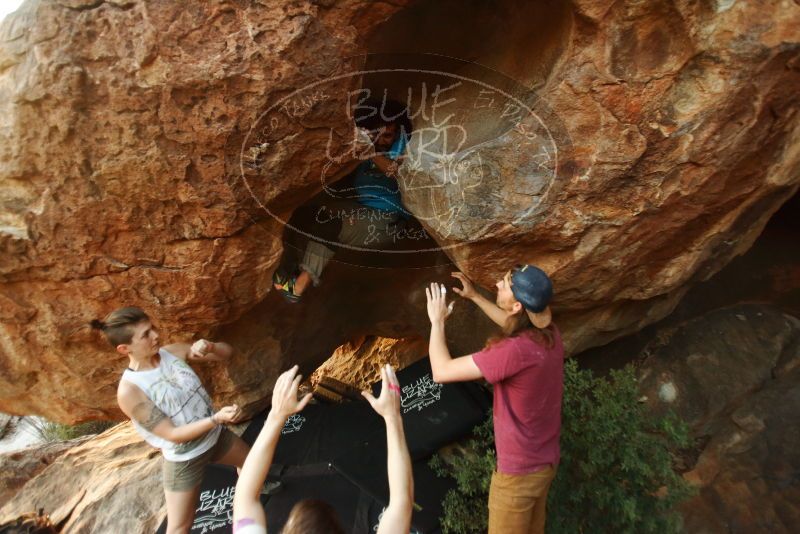 Bouldering in Hueco Tanks on 11/10/2019 with Blue Lizard Climbing and Yoga

Filename: SRM_20191110_1748550.jpg
Aperture: f/2.8
Shutter Speed: 1/250
Body: Canon EOS-1D Mark II
Lens: Canon EF 16-35mm f/2.8 L