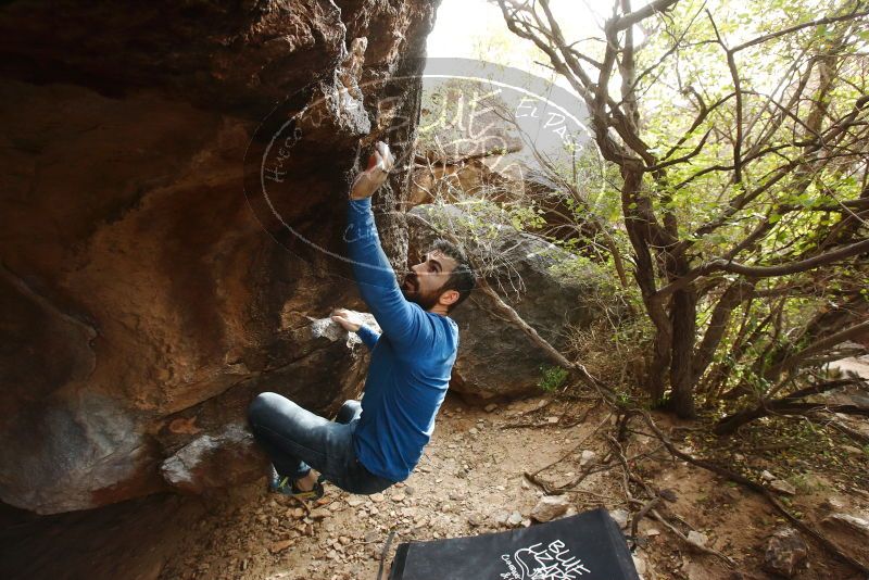 Bouldering in Hueco Tanks on 11/17/2019 with Blue Lizard Climbing and Yoga

Filename: SRM_20191117_1514220.jpg
Aperture: f/6.3
Shutter Speed: 1/250
Body: Canon EOS-1D Mark II
Lens: Canon EF 16-35mm f/2.8 L