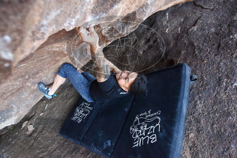 Bouldering in Hueco Tanks on 11/17/2019 with Blue Lizard Climbing and Yoga

Filename: SRM_20191117_1613110.jpg
Aperture: f/2.8
Shutter Speed: 1/250
Body: Canon EOS-1D Mark II
Lens: Canon EF 16-35mm f/2.8 L