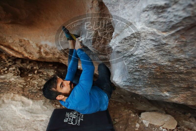 Bouldering in Hueco Tanks on 11/17/2019 with Blue Lizard Climbing and Yoga

Filename: SRM_20191117_1802010.jpg
Aperture: f/2.8
Shutter Speed: 1/200
Body: Canon EOS-1D Mark II
Lens: Canon EF 16-35mm f/2.8 L