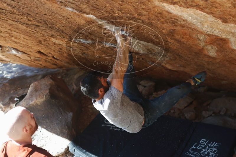 Bouldering in Hueco Tanks on 11/18/2019 with Blue Lizard Climbing and Yoga

Filename: SRM_20191118_1359460.jpg
Aperture: f/3.2
Shutter Speed: 1/250
Body: Canon EOS-1D Mark II
Lens: Canon EF 50mm f/1.8 II