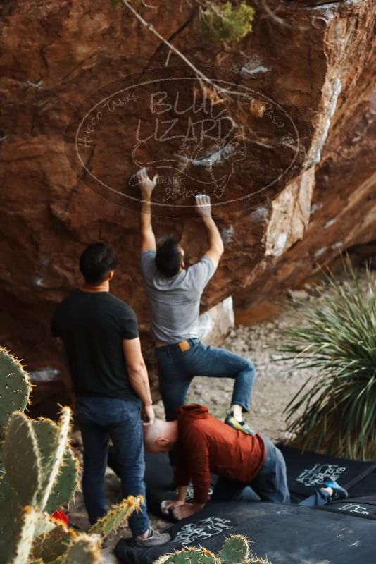 Bouldering in Hueco Tanks on 11/18/2019 with Blue Lizard Climbing and Yoga

Filename: SRM_20191118_1754180.jpg
Aperture: f/3.2
Shutter Speed: 1/250
Body: Canon EOS-1D Mark II
Lens: Canon EF 50mm f/1.8 II