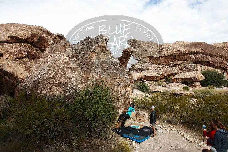 Bouldering in Hueco Tanks on 11/16/2019 with Blue Lizard Climbing and Yoga

Filename: SRM_20191116_1028160.jpg
Aperture: f/8.0
Shutter Speed: 1/320
Body: Canon EOS-1D Mark II
Lens: Canon EF 16-35mm f/2.8 L