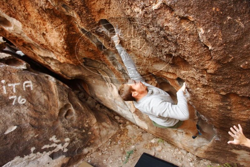 Bouldering in Hueco Tanks on 11/16/2019 with Blue Lizard Climbing and Yoga

Filename: SRM_20191116_1043390.jpg
Aperture: f/4.0
Shutter Speed: 1/400
Body: Canon EOS-1D Mark II
Lens: Canon EF 16-35mm f/2.8 L