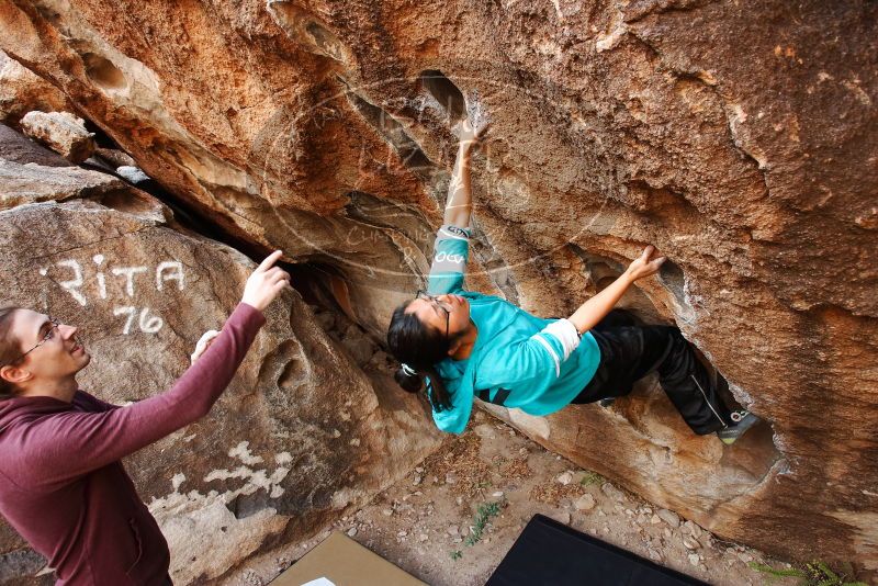 Bouldering in Hueco Tanks on 11/16/2019 with Blue Lizard Climbing and Yoga

Filename: SRM_20191116_1047400.jpg
Aperture: f/5.0
Shutter Speed: 1/200
Body: Canon EOS-1D Mark II
Lens: Canon EF 16-35mm f/2.8 L