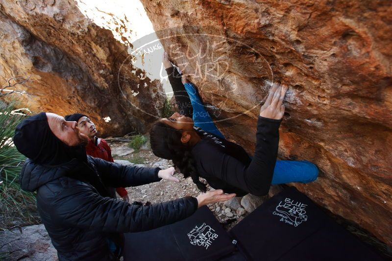 Bouldering in Hueco Tanks on 11/23/2019 with Blue Lizard Climbing and Yoga

Filename: SRM_20191123_1233251.jpg
Aperture: f/5.0
Shutter Speed: 1/250
Body: Canon EOS-1D Mark II
Lens: Canon EF 16-35mm f/2.8 L