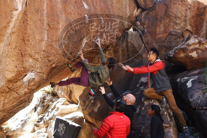 Bouldering in Hueco Tanks on 11/23/2019 with Blue Lizard Climbing and Yoga

Filename: SRM_20191123_1404470.jpg
Aperture: f/3.5
Shutter Speed: 1/250
Body: Canon EOS-1D Mark II
Lens: Canon EF 50mm f/1.8 II