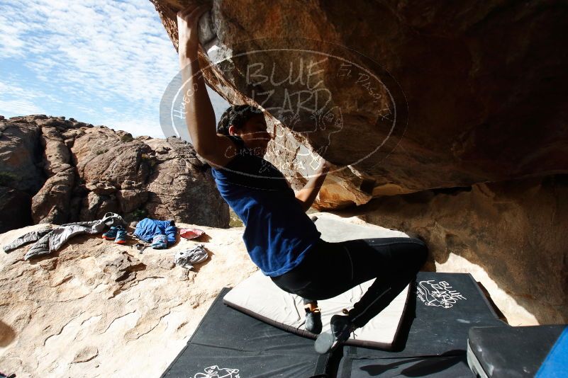 Bouldering in Hueco Tanks on 11/24/2019 with Blue Lizard Climbing and Yoga

Filename: SRM_20191124_1147430.jpg
Aperture: f/6.3
Shutter Speed: 1/500
Body: Canon EOS-1D Mark II
Lens: Canon EF 16-35mm f/2.8 L