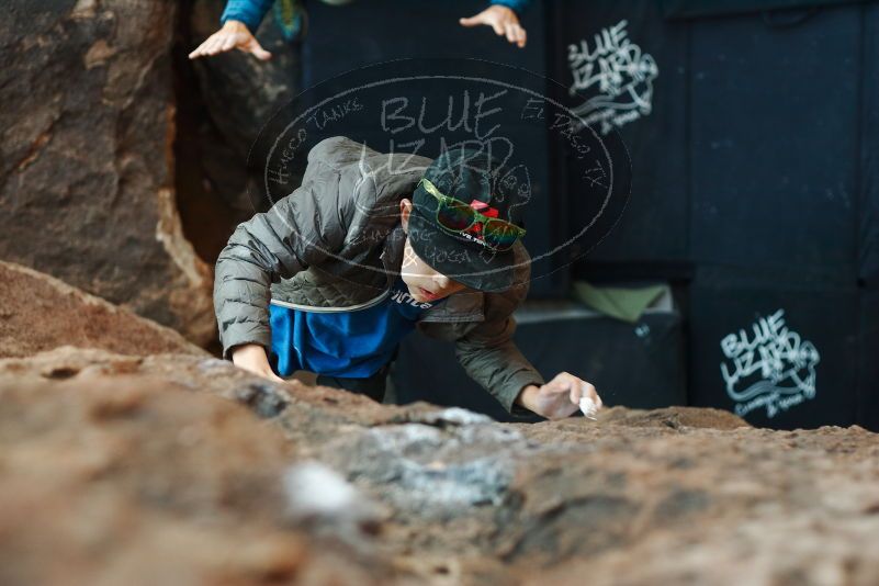 Bouldering in Hueco Tanks on 11/24/2019 with Blue Lizard Climbing and Yoga

Filename: SRM_20191124_1731400.jpg
Aperture: f/2.8
Shutter Speed: 1/250
Body: Canon EOS-1D Mark II
Lens: Canon EF 50mm f/1.8 II