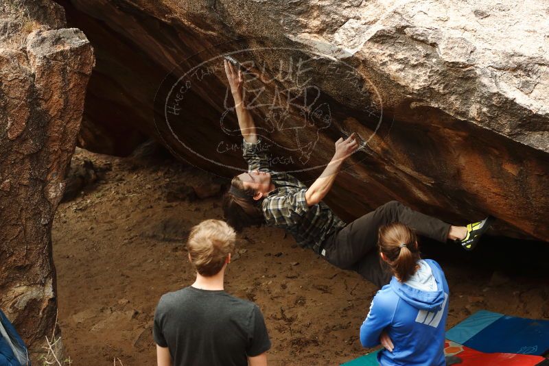 Bouldering in Hueco Tanks on 11/25/2019 with Blue Lizard Climbing and Yoga

Filename: SRM_20191125_1352490.jpg
Aperture: f/4.5
Shutter Speed: 1/400
Body: Canon EOS-1D Mark II
Lens: Canon EF 50mm f/1.8 II