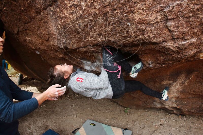 Bouldering in Hueco Tanks on 11/25/2019 with Blue Lizard Climbing and Yoga

Filename: SRM_20191125_1104320.jpg
Aperture: f/5.6
Shutter Speed: 1/250
Body: Canon EOS-1D Mark II
Lens: Canon EF 16-35mm f/2.8 L