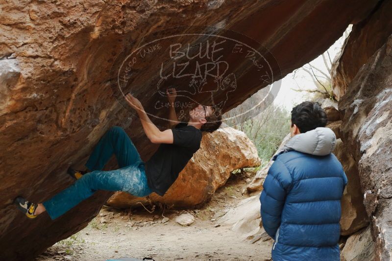 Bouldering in Hueco Tanks on 11/25/2019 with Blue Lizard Climbing and Yoga

Filename: SRM_20191125_1224030.jpg
Aperture: f/4.5
Shutter Speed: 1/250
Body: Canon EOS-1D Mark II
Lens: Canon EF 50mm f/1.8 II