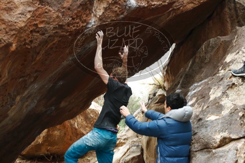 Bouldering in Hueco Tanks on 11/25/2019 with Blue Lizard Climbing and Yoga

Filename: SRM_20191125_1224170.jpg
Aperture: f/5.0
Shutter Speed: 1/250
Body: Canon EOS-1D Mark II
Lens: Canon EF 50mm f/1.8 II