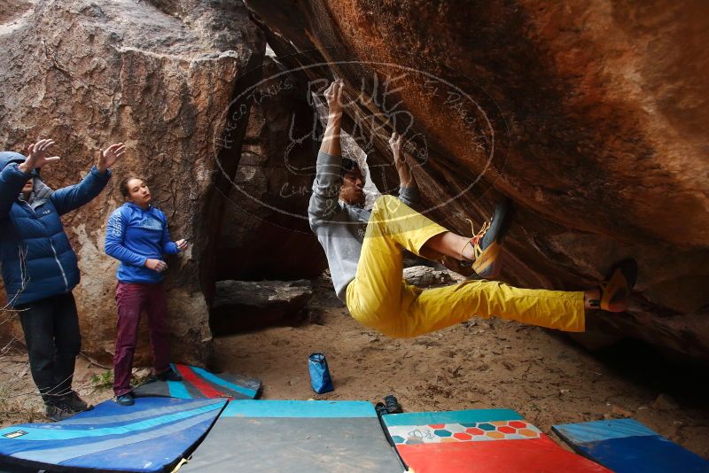 Bouldering in Hueco Tanks on 11/25/2019 with Blue Lizard Climbing and Yoga

Filename: SRM_20191125_1451300.jpg
Aperture: f/6.3
Shutter Speed: 1/250
Body: Canon EOS-1D Mark II
Lens: Canon EF 16-35mm f/2.8 L