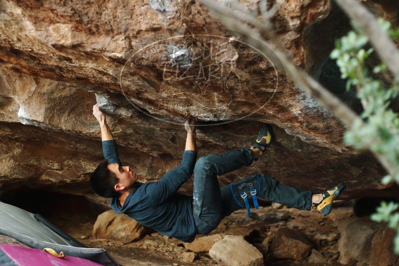 Bouldering in Hueco Tanks on 11/25/2019 with Blue Lizard Climbing and Yoga

Filename: SRM_20191125_1641130.jpg
Aperture: f/2.8
Shutter Speed: 1/320
Body: Canon EOS-1D Mark II
Lens: Canon EF 50mm f/1.8 II