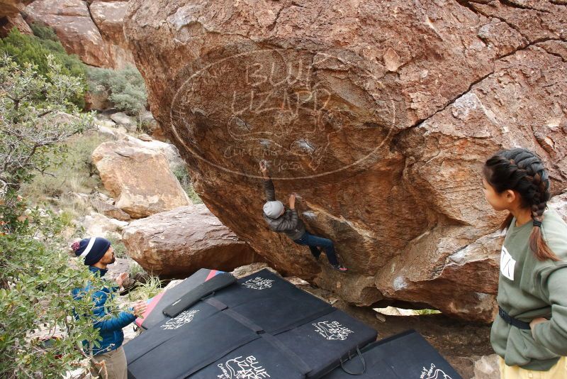 Bouldering in Hueco Tanks on 11/26/2019 with Blue Lizard Climbing and Yoga

Filename: SRM_20191126_1111370.jpg
Aperture: f/6.3
Shutter Speed: 1/250
Body: Canon EOS-1D Mark II
Lens: Canon EF 16-35mm f/2.8 L