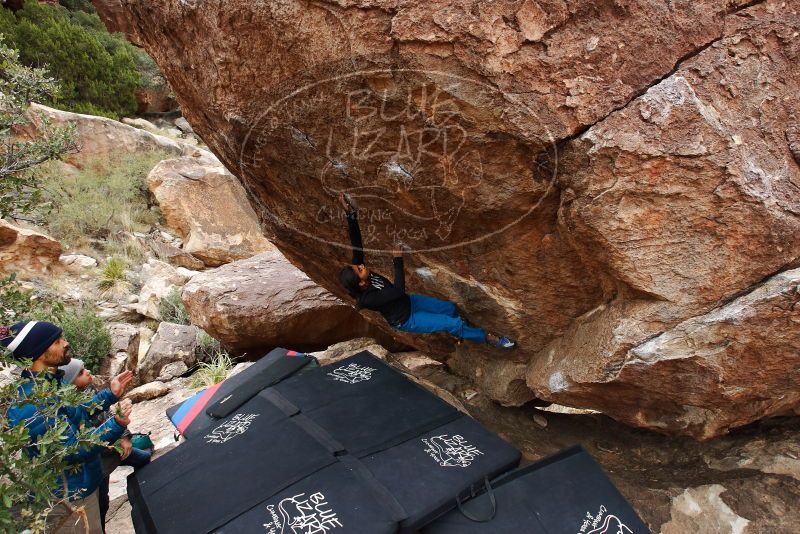 Bouldering in Hueco Tanks on 11/26/2019 with Blue Lizard Climbing and Yoga

Filename: SRM_20191126_1113310.jpg
Aperture: f/7.1
Shutter Speed: 1/250
Body: Canon EOS-1D Mark II
Lens: Canon EF 16-35mm f/2.8 L