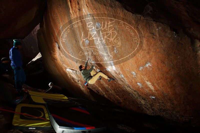 Bouldering in Hueco Tanks on 11/26/2019 with Blue Lizard Climbing and Yoga

Filename: SRM_20191126_1347080.jpg
Aperture: f/5.6
Shutter Speed: 1/250
Body: Canon EOS-1D Mark II
Lens: Canon EF 16-35mm f/2.8 L