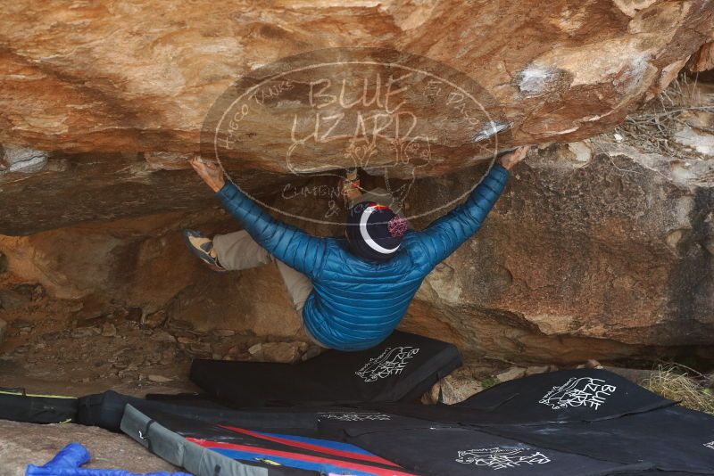 Bouldering in Hueco Tanks on 11/26/2019 with Blue Lizard Climbing and Yoga

Filename: SRM_20191126_1554270.jpg
Aperture: f/5.0
Shutter Speed: 1/250
Body: Canon EOS-1D Mark II
Lens: Canon EF 50mm f/1.8 II