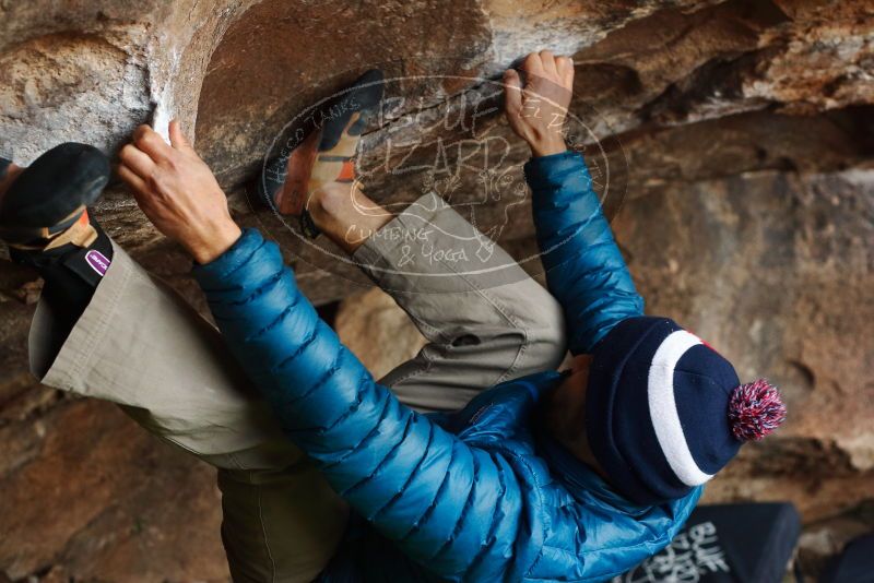 Bouldering in Hueco Tanks on 11/26/2019 with Blue Lizard Climbing and Yoga

Filename: SRM_20191126_1603300.jpg
Aperture: f/3.5
Shutter Speed: 1/250
Body: Canon EOS-1D Mark II
Lens: Canon EF 50mm f/1.8 II