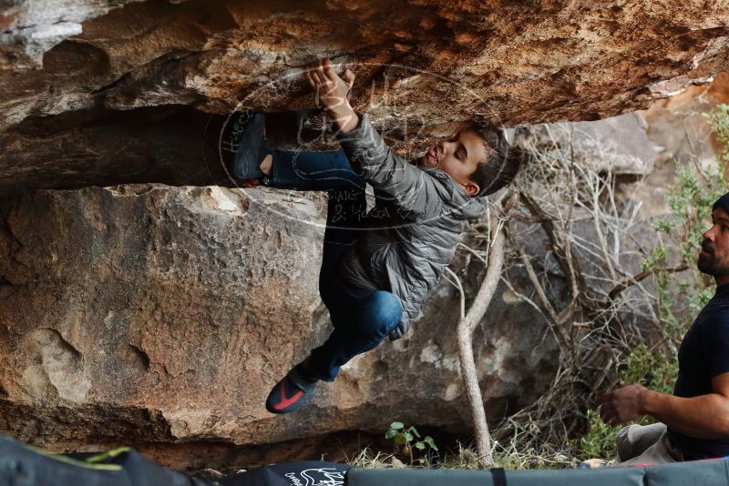 Bouldering in Hueco Tanks on 11/26/2019 with Blue Lizard Climbing and Yoga

Filename: SRM_20191126_1613440.jpg
Aperture: f/3.5
Shutter Speed: 1/250
Body: Canon EOS-1D Mark II
Lens: Canon EF 50mm f/1.8 II