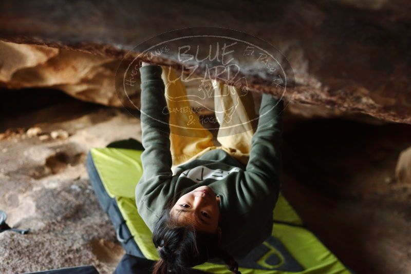 Bouldering in Hueco Tanks on 11/26/2019 with Blue Lizard Climbing and Yoga

Filename: SRM_20191126_1626390.jpg
Aperture: f/3.2
Shutter Speed: 1/250
Body: Canon EOS-1D Mark II
Lens: Canon EF 50mm f/1.8 II