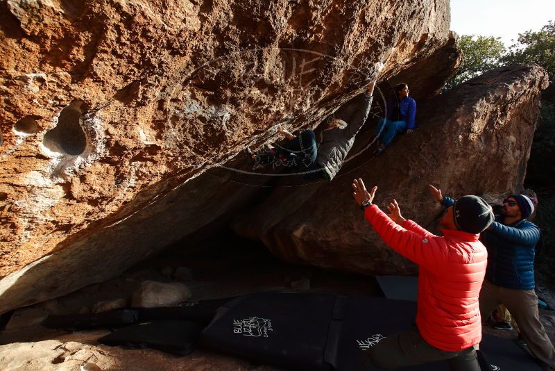 Bouldering in Hueco Tanks on 11/26/2019 with Blue Lizard Climbing and Yoga

Filename: SRM_20191126_1704500.jpg
Aperture: f/5.6
Shutter Speed: 1/250
Body: Canon EOS-1D Mark II
Lens: Canon EF 16-35mm f/2.8 L