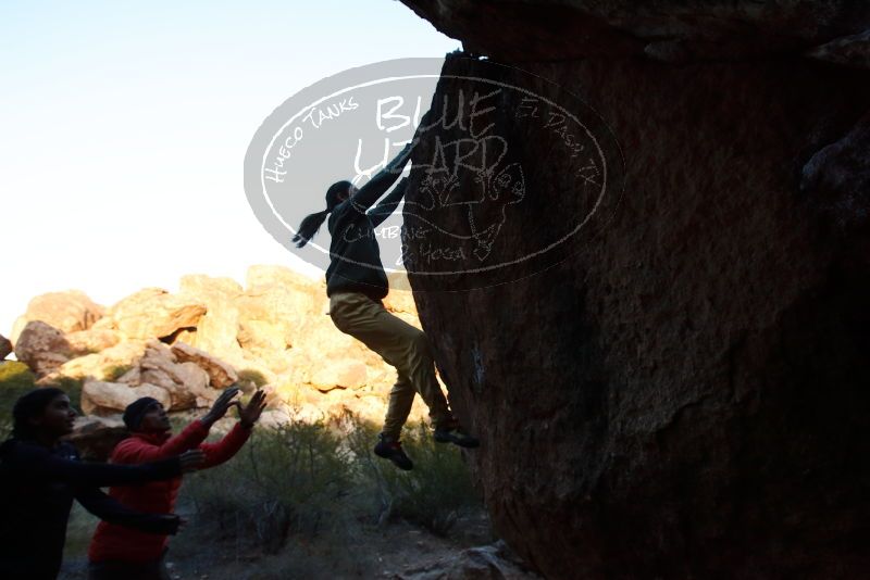 Bouldering in Hueco Tanks on 11/26/2019 with Blue Lizard Climbing and Yoga

Filename: SRM_20191126_1753001.jpg
Aperture: f/5.6
Shutter Speed: 1/250
Body: Canon EOS-1D Mark II
Lens: Canon EF 16-35mm f/2.8 L