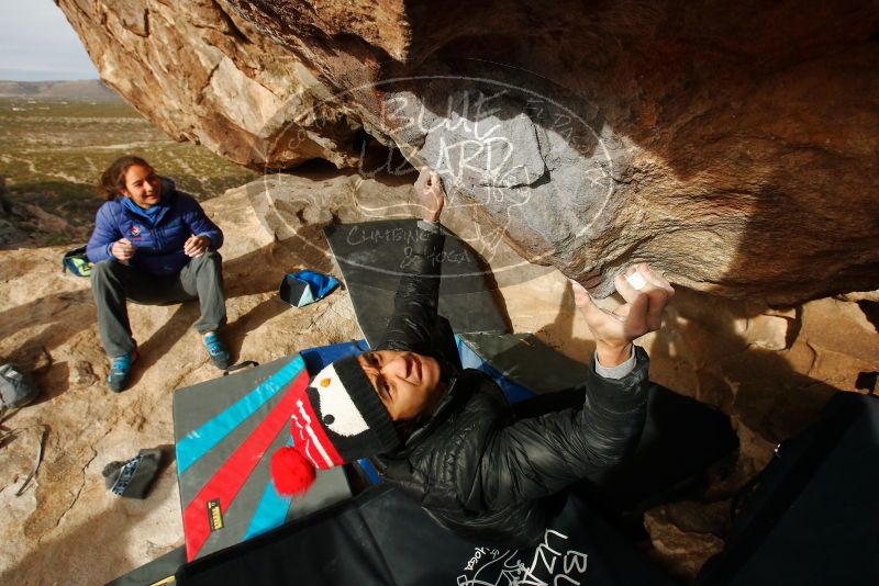 Bouldering in Hueco Tanks on 11/27/2019 with Blue Lizard Climbing and Yoga

Filename: SRM_20191127_1008541.jpg
Aperture: f/8.0
Shutter Speed: 1/250
Body: Canon EOS-1D Mark II
Lens: Canon EF 16-35mm f/2.8 L