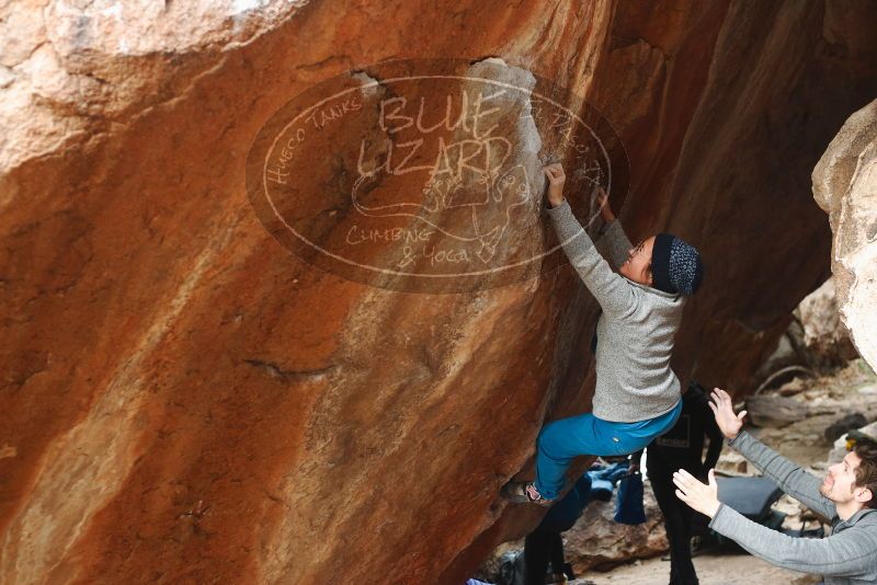 Bouldering in Hueco Tanks on 11/27/2019 with Blue Lizard Climbing and Yoga

Filename: SRM_20191127_1035330.jpg
Aperture: f/3.5
Shutter Speed: 1/250
Body: Canon EOS-1D Mark II
Lens: Canon EF 50mm f/1.8 II