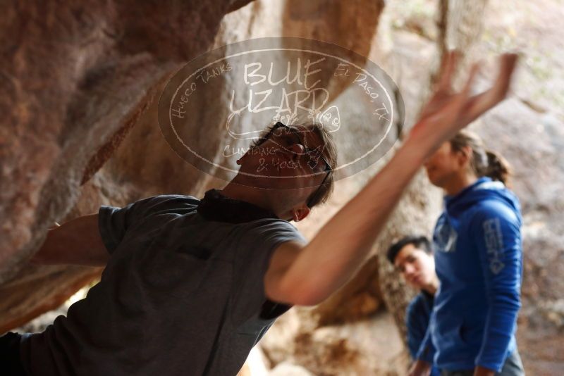 Bouldering in Hueco Tanks on 11/27/2019 with Blue Lizard Climbing and Yoga

Filename: SRM_20191127_1046040.jpg
Aperture: f/3.2
Shutter Speed: 1/250
Body: Canon EOS-1D Mark II
Lens: Canon EF 50mm f/1.8 II