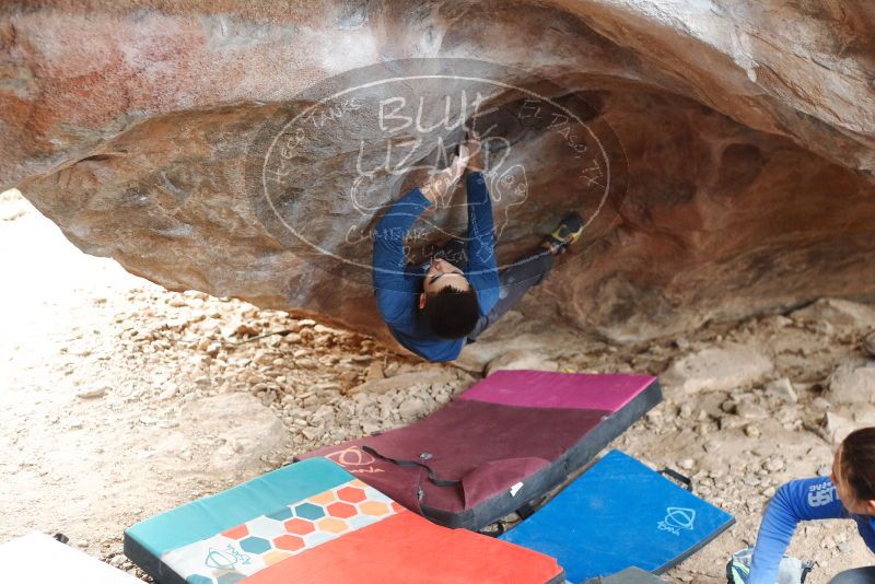 Bouldering in Hueco Tanks on 11/27/2019 with Blue Lizard Climbing and Yoga

Filename: SRM_20191127_1049490.jpg
Aperture: f/2.8
Shutter Speed: 1/250
Body: Canon EOS-1D Mark II
Lens: Canon EF 50mm f/1.8 II