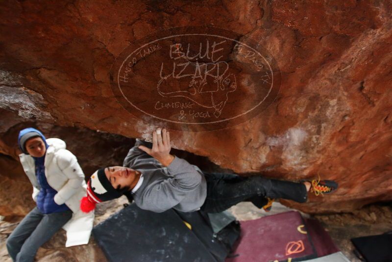 Bouldering in Hueco Tanks on 11/27/2019 with Blue Lizard Climbing and Yoga

Filename: SRM_20191127_1308110.jpg
Aperture: f/2.8
Shutter Speed: 1/250
Body: Canon EOS-1D Mark II
Lens: Canon EF 16-35mm f/2.8 L