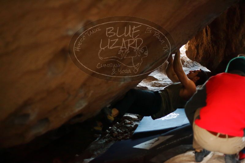 Bouldering in Hueco Tanks on 11/29/2019 with Blue Lizard Climbing and Yoga

Filename: SRM_20191129_1157290.jpg
Aperture: f/1.8
Shutter Speed: 1/200
Body: Canon EOS-1D Mark II
Lens: Canon EF 50mm f/1.8 II