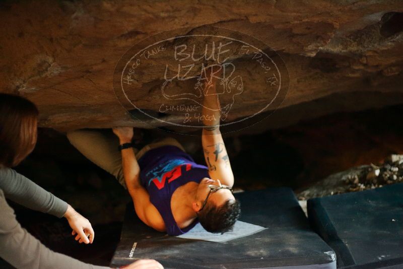 Bouldering in Hueco Tanks on 11/29/2019 with Blue Lizard Climbing and Yoga

Filename: SRM_20191129_1207560.jpg
Aperture: f/1.8
Shutter Speed: 1/160
Body: Canon EOS-1D Mark II
Lens: Canon EF 50mm f/1.8 II